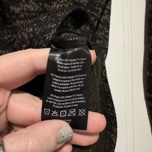 Kavu Skylar Shirt Cowl Neck Black Green Size Small - Picture 5 of 6